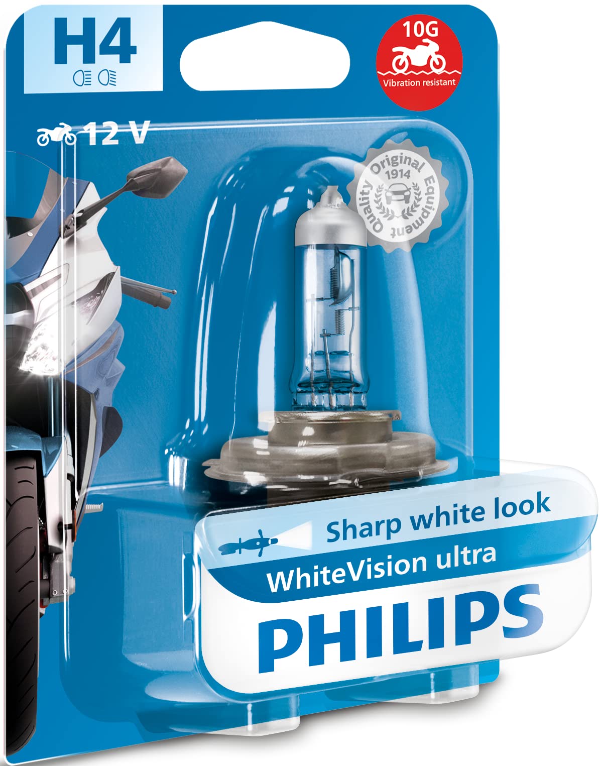 Philips automotive lighting H4 WhiteVision ultra moto von Philips automotive lighting