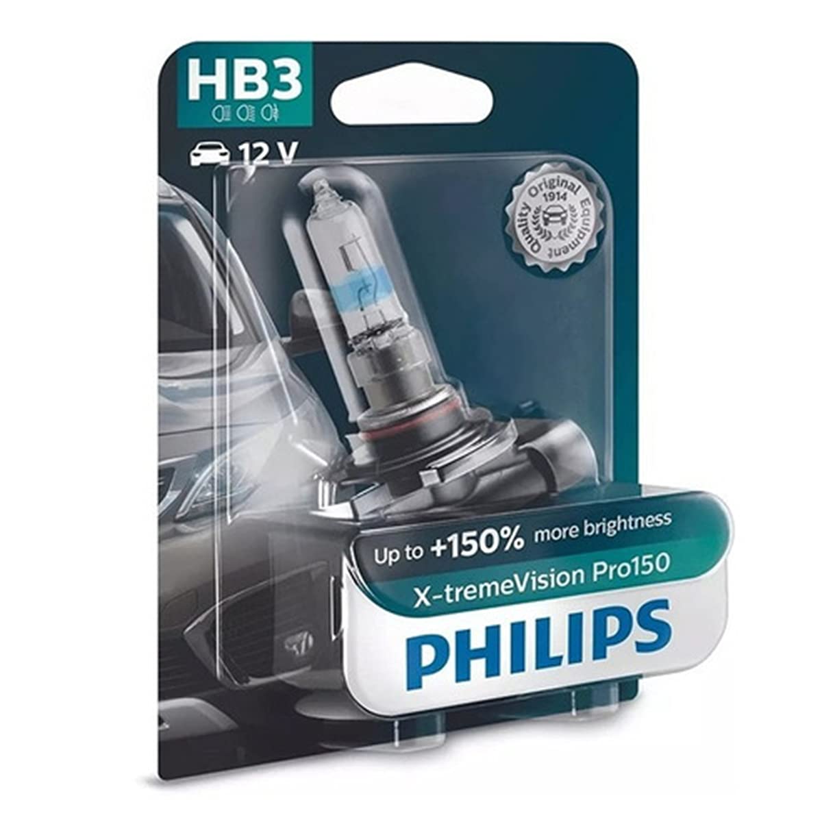 Philips automotive lighting X-tremeVision Pro150 HB3 Scheinwerferlampe +150%, Einzelblister, 557128, weiss, Single blister von Philips automotive lighting