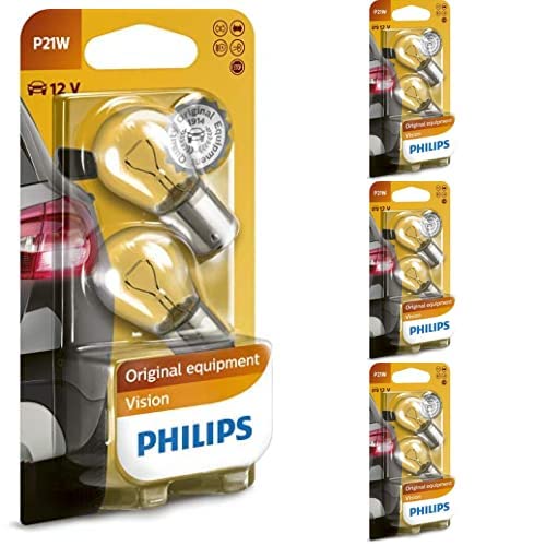 Philips 12498B2 Kugellampe Vision P21W, 4er Packung von PHILIPS