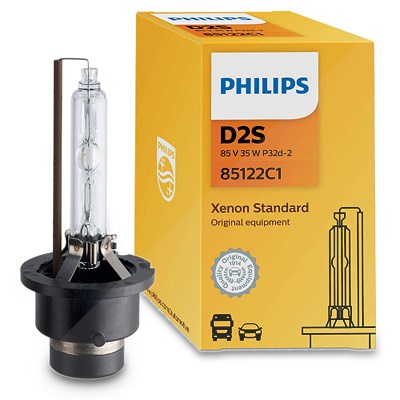 Philips D2S Vision Xenon-Fahrzeugscheinwerferlampe [Hersteller-Nr. 85122VIC1] für Alfa Romeo, Alpina, Audi, BMW, Chevrolet, Citroën, Ford, Honda, Infi von Philips