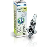 Glühlampe Halogen PHILIPS H1 LongLife EcoVision 12V, 55W von Philips