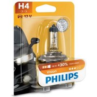 Glühlampe Halogen PHILIPS H4 Vision Moto 12V, 60/55W, 1 Stück von Philips