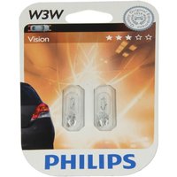 Glühlampe Sekundär PHILIPS W3W 12V/3W, 2 Stück von Philips