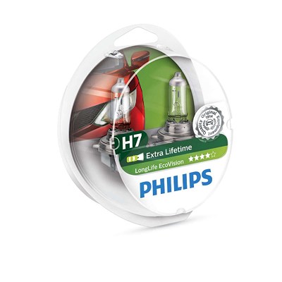 Philips H7 LongLife EcoVision Fahrzeugscheinwerferlampe [Hersteller-Nr. 12972LLECOS2] für Abarth, Alfa Romeo, Alpina, Aprilia, Audi, Benelli, BMW, Che von Philips