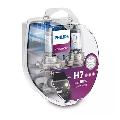 Philips H7 VisionPlus Fahrzeugscheinwerferlampe [Hersteller-Nr. 12972VPS2] für Abarth, Alfa Romeo, Alpina, Aprilia, Audi, Benelli, BMW, Chevrolet, Chr von Philips