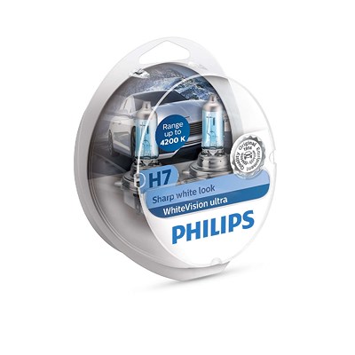 Philips H7 WhiteVision ultra Fahrzeugscheinwerferlampe [Hersteller-Nr. 12972WVUSM] für Abarth, Alfa Romeo, Alpina, Aprilia, Audi, Benelli, BMW, Chevro von Philips