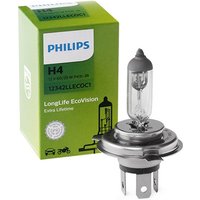 PHILIPS Glühlampe, Fernscheinwerfer H4 12342LLECOC1  VW,AUDI,MERCEDES-BENZ,Polo Schrägheck (6R1, 6C1) von Philips