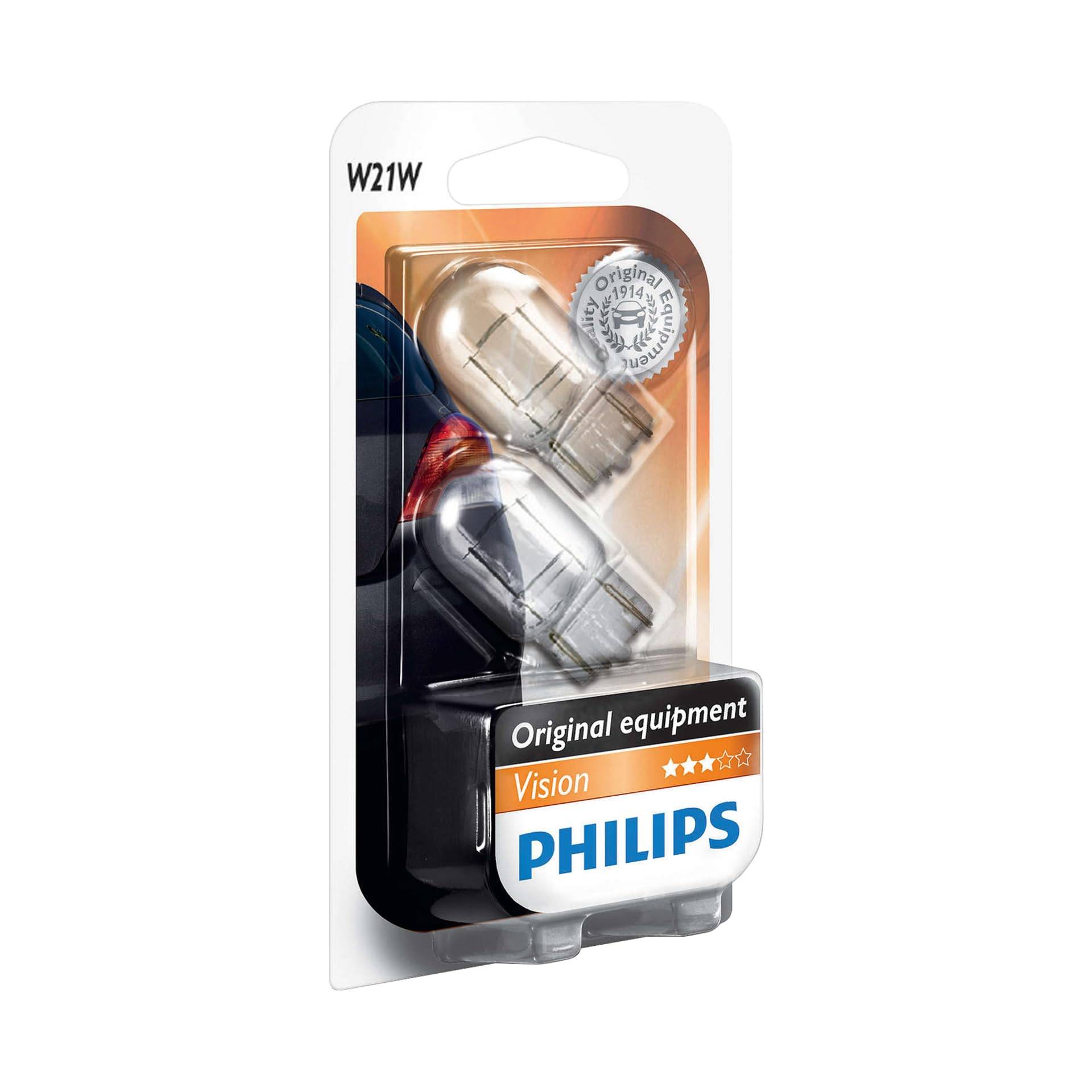 Philips 12065B2 Glassockellampe W21W, 2-er Set Blister, weiß, 13.50x9.50x13.50 Philips 12065B2 Glassockellampe W21W, 2-er Set Blister, weiß, 13.50x9.50x13.50 von Philips
