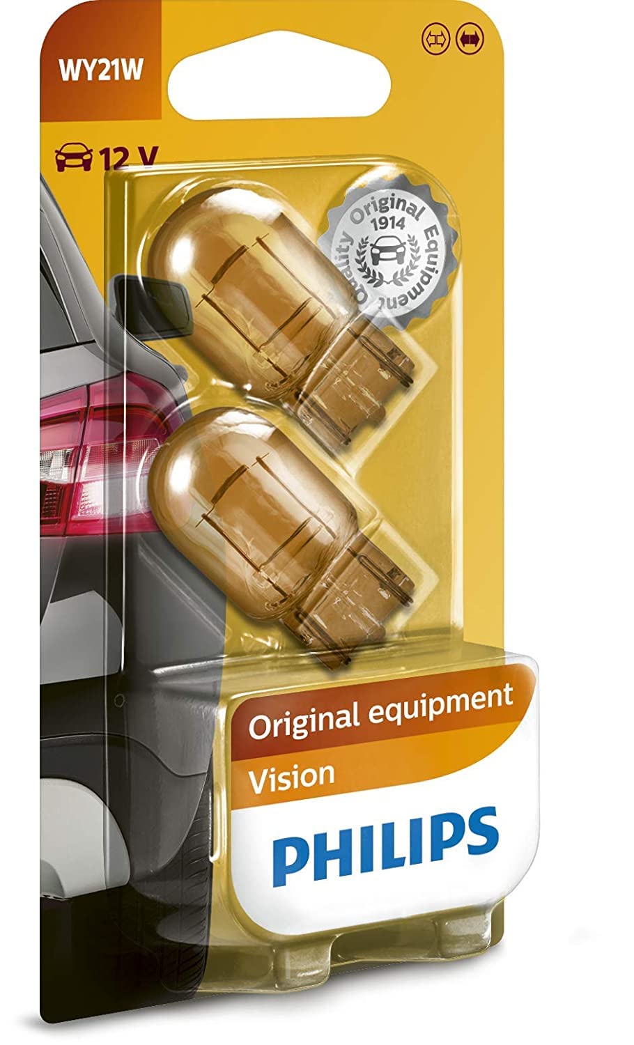 Philips 12071B2 Glassockellampe WY21W, 2-er Set Blister von Philips automotive lighting