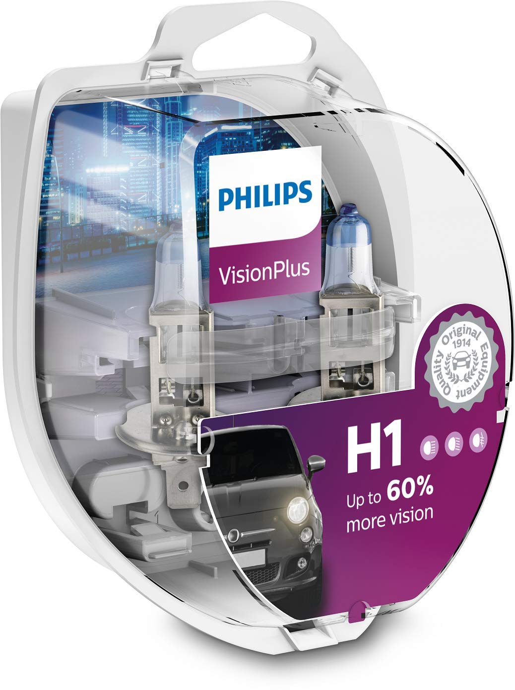 Philips H1 12V 55W P145s Vision Plus 60% 2st. von Philips automotive lighting