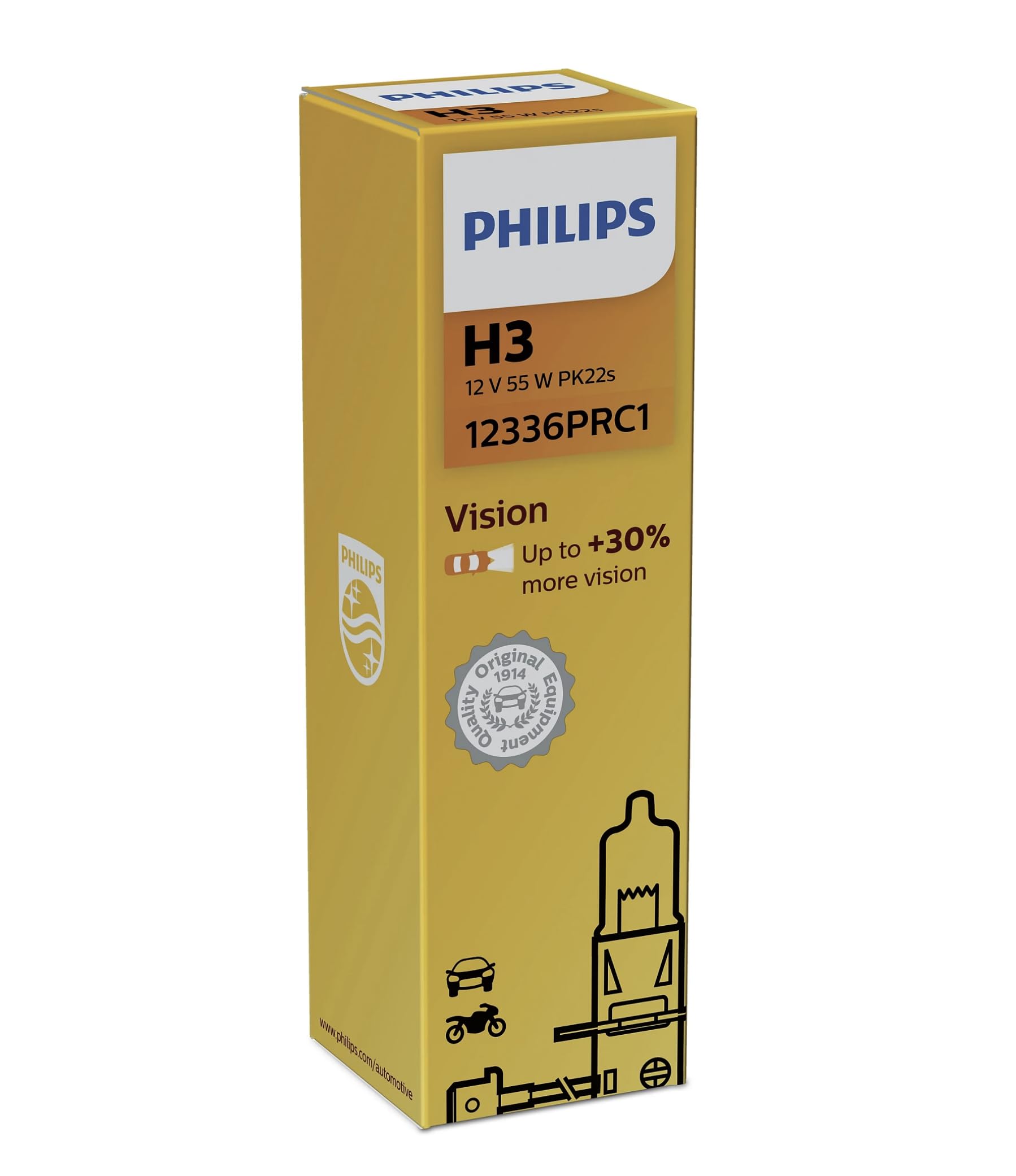 H3 12V 55W PK22s Vision (Premium) 30% 1st. Philips H3 12V 55W PK22s Vision (Premium) 30% 1st. Philips von Philips