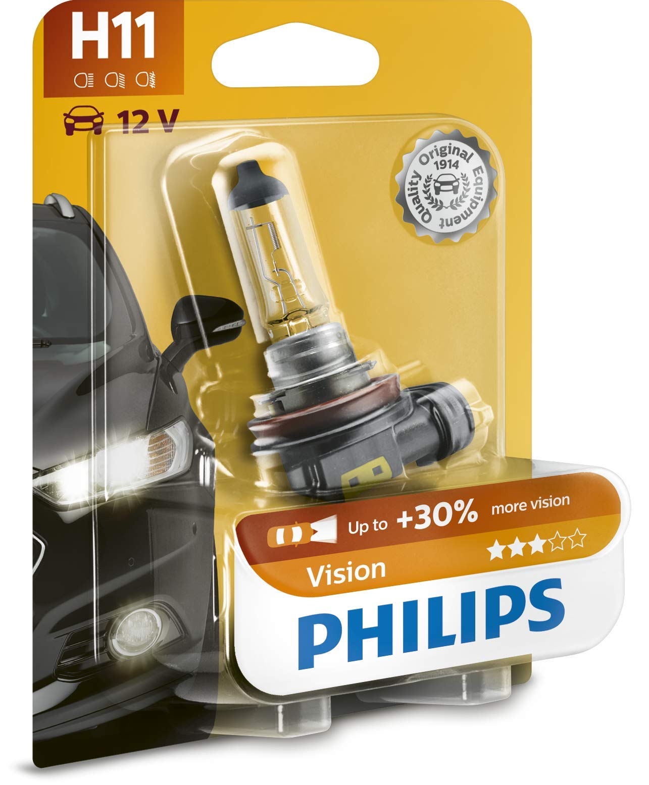 Philips 12362PRB1 Scheinwerferlampe Vision H11 von Philips automotive lighting