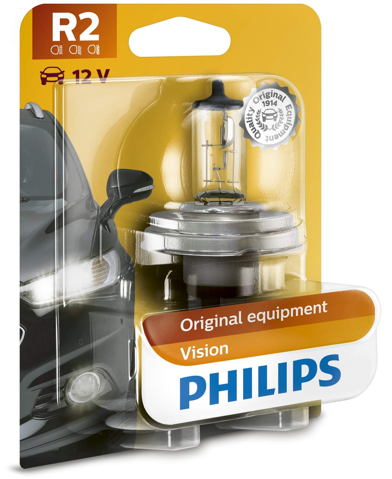 Philips 12475B1 Scheinwerferlampe R2 Visio, 1-er Set Blister von Philips automotive lighting