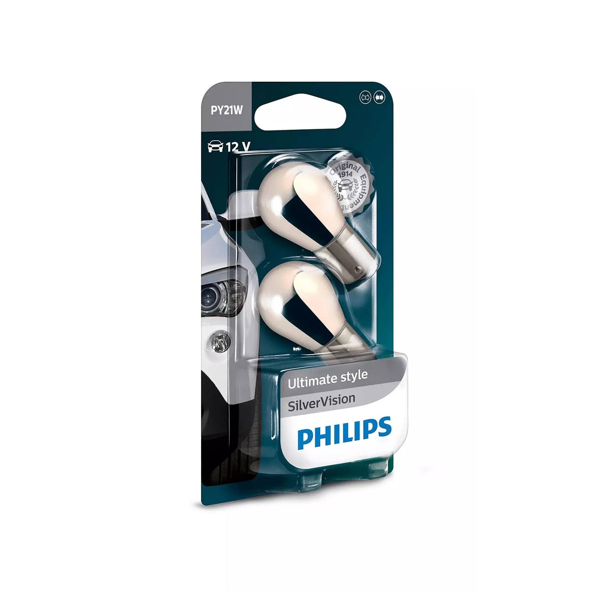 Philips automotive lighting 12496SVB2 Kugellampe PY21W SilverVision von Philips automotive lighting