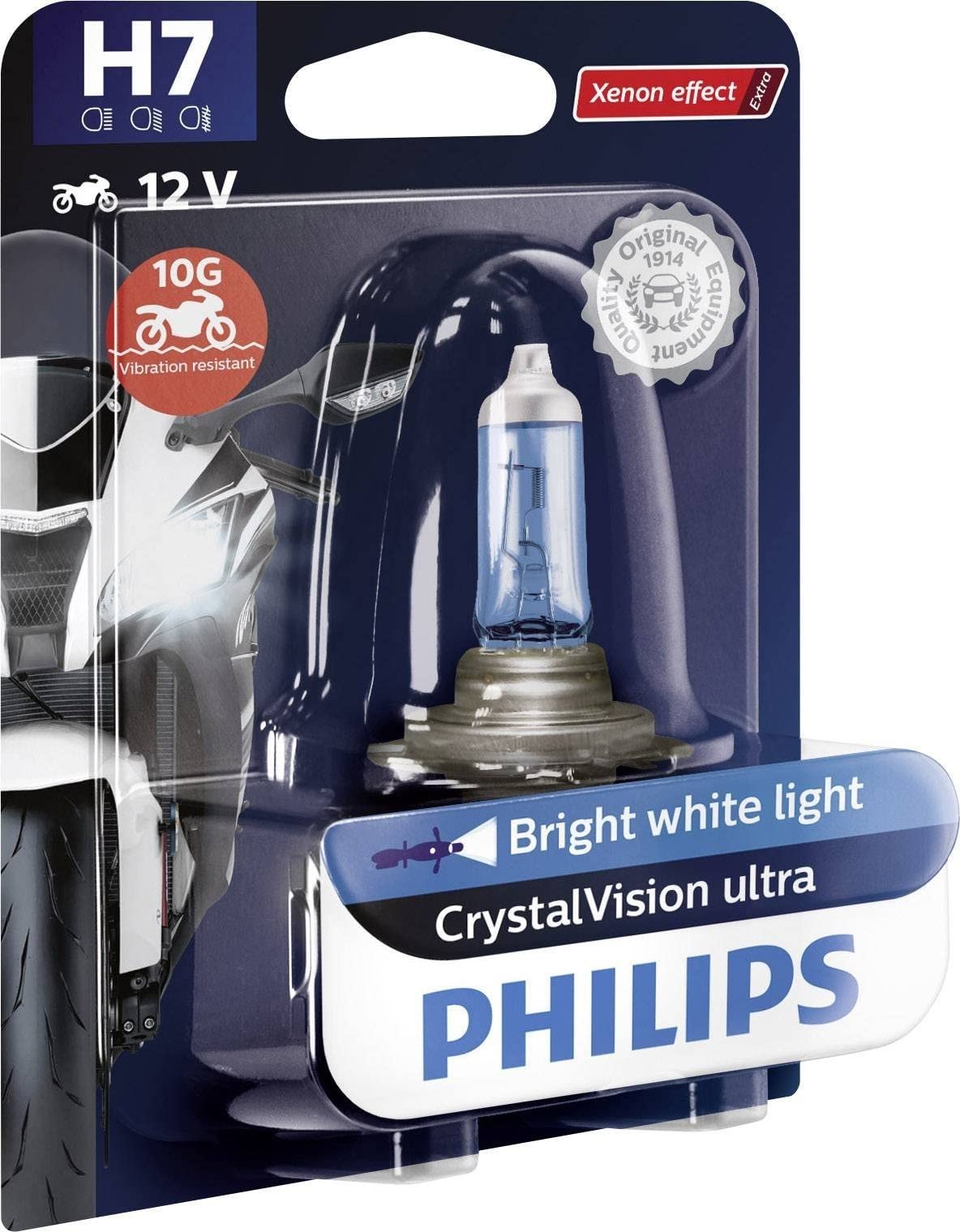 Philips 12972CVUBW Crystalvision Ultra Moto H7 Motorrad-Scheinwerferlampe, 1 Stück Philips 12972CVUBW Crystalvision Ultra Moto H7 Motorrad-Scheinwerferlampe, 1 Stück von Philips
