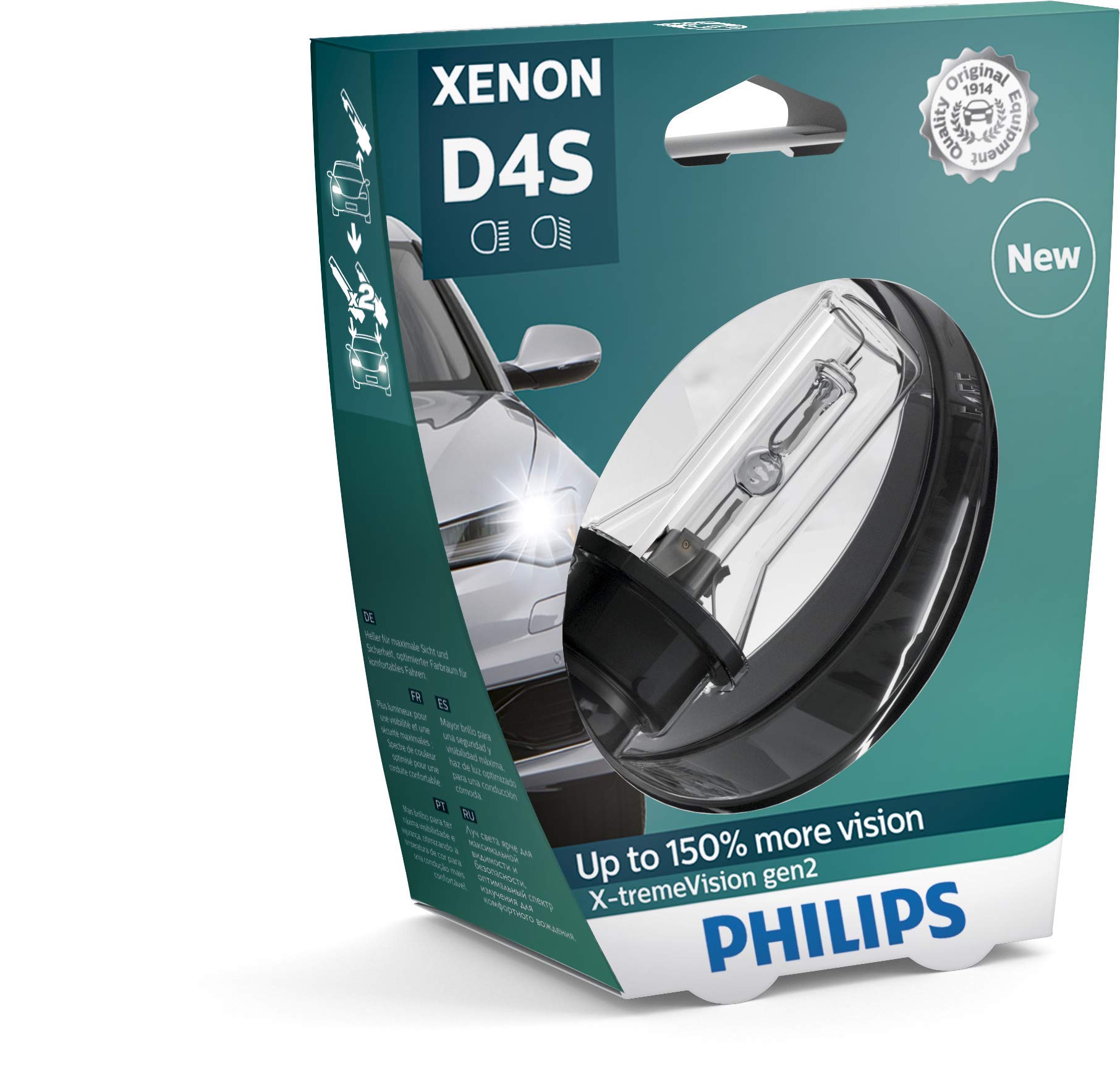 Philips 42402XV2S1 Xenon-Scheinwerferlampe X-tremeVision D4S Gen2, Einzelblister Philips 42402XV2S1 Xenon-Scheinwerferlampe X-tremeVision D4S Gen2, Einzelblister von Philips
