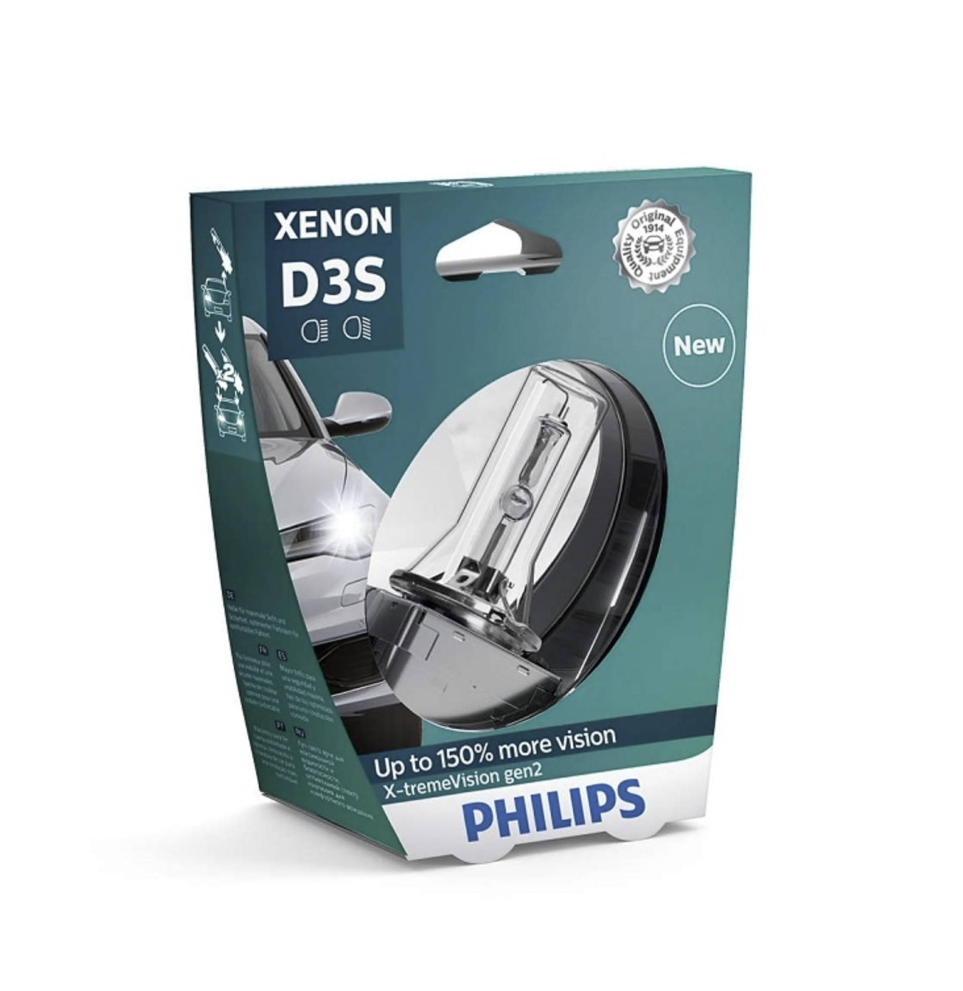 Philips 42403XV2S1 Xenon-Scheinwerferlampe X-tremeVision D3S Gen2, Einzelblister von Philips automotive lighting