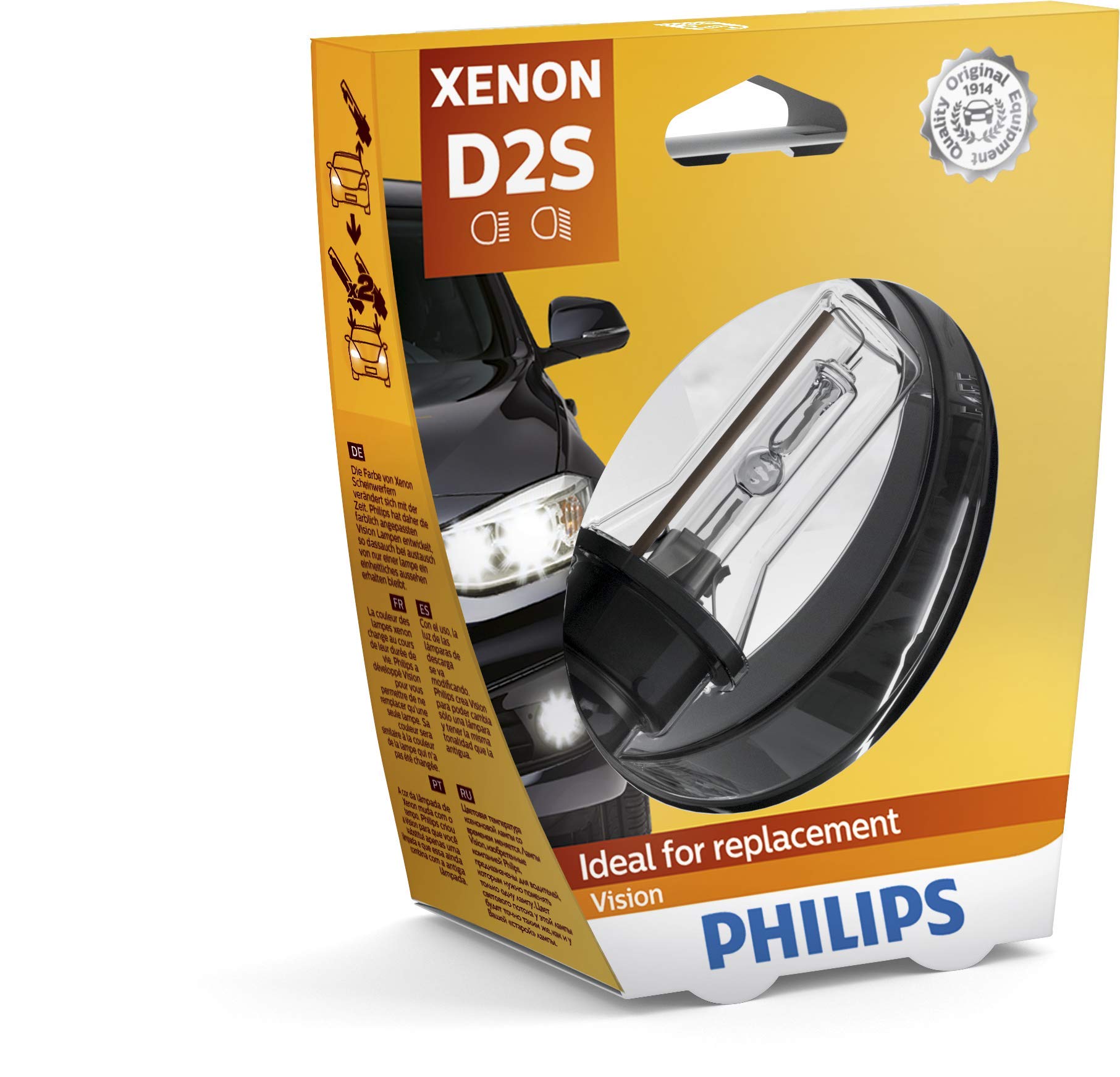 Philips 85122VIS1 Xenon Vision D2S, 1-er Blister, schwarz/transparent Philips 85122VIS1 Xenon Vision D2S, 1-er Blister, schwarz/transparent von Philips