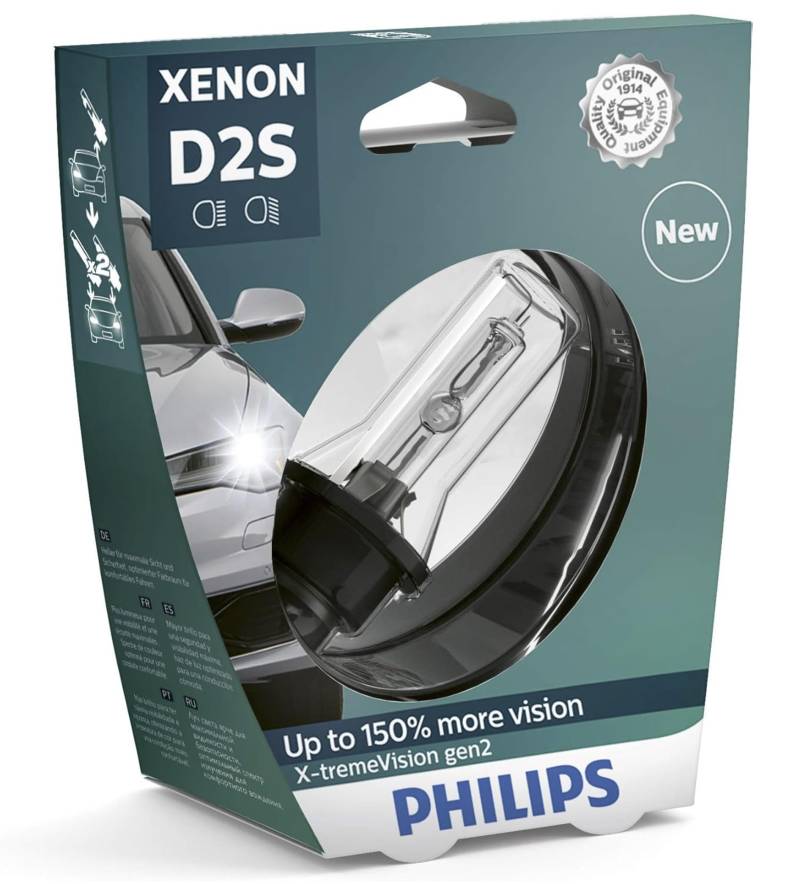 Philips 85122XV2S1 Xenon-Scheinwerferlampe X-tremeVision D2S Gen2, Einzelblister von Philips