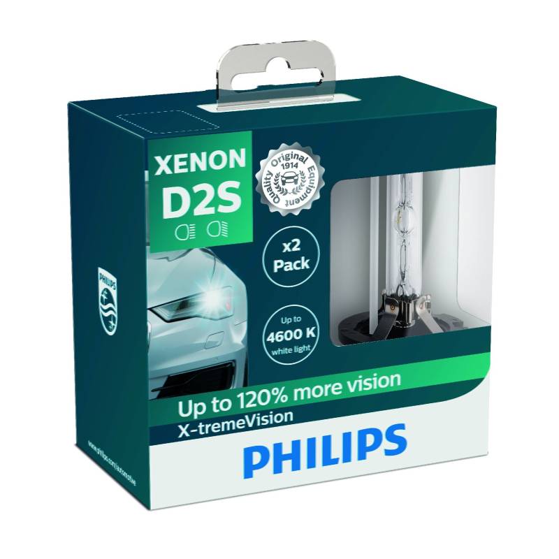 Philips 85122XVS2 Xenon-Scheinwerferlampe X-tremeVision D2S, Doppelset von Philips