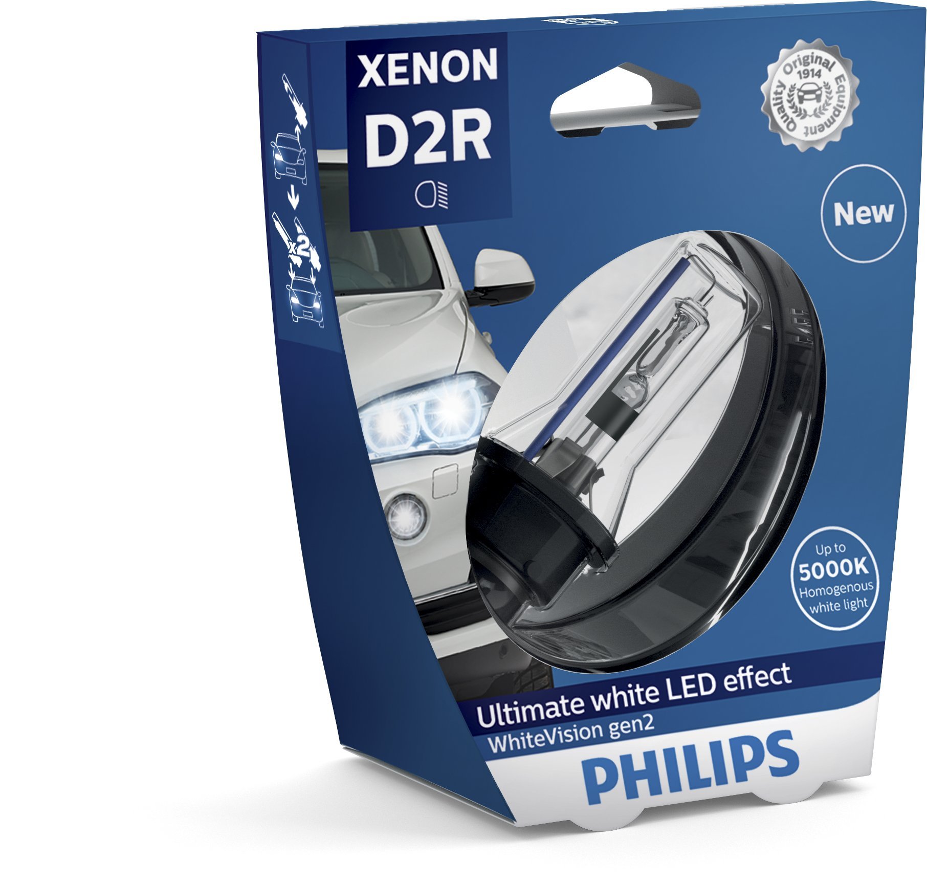 Philips 85126WHV2S1 Xenon-Scheinwerferlampe WhiteVision D2R Gen2, Einzelblister Philips 85126WHV2S1 Xenon-Scheinwerferlampe WhiteVision D2R Gen2, Einzelblister von Philips