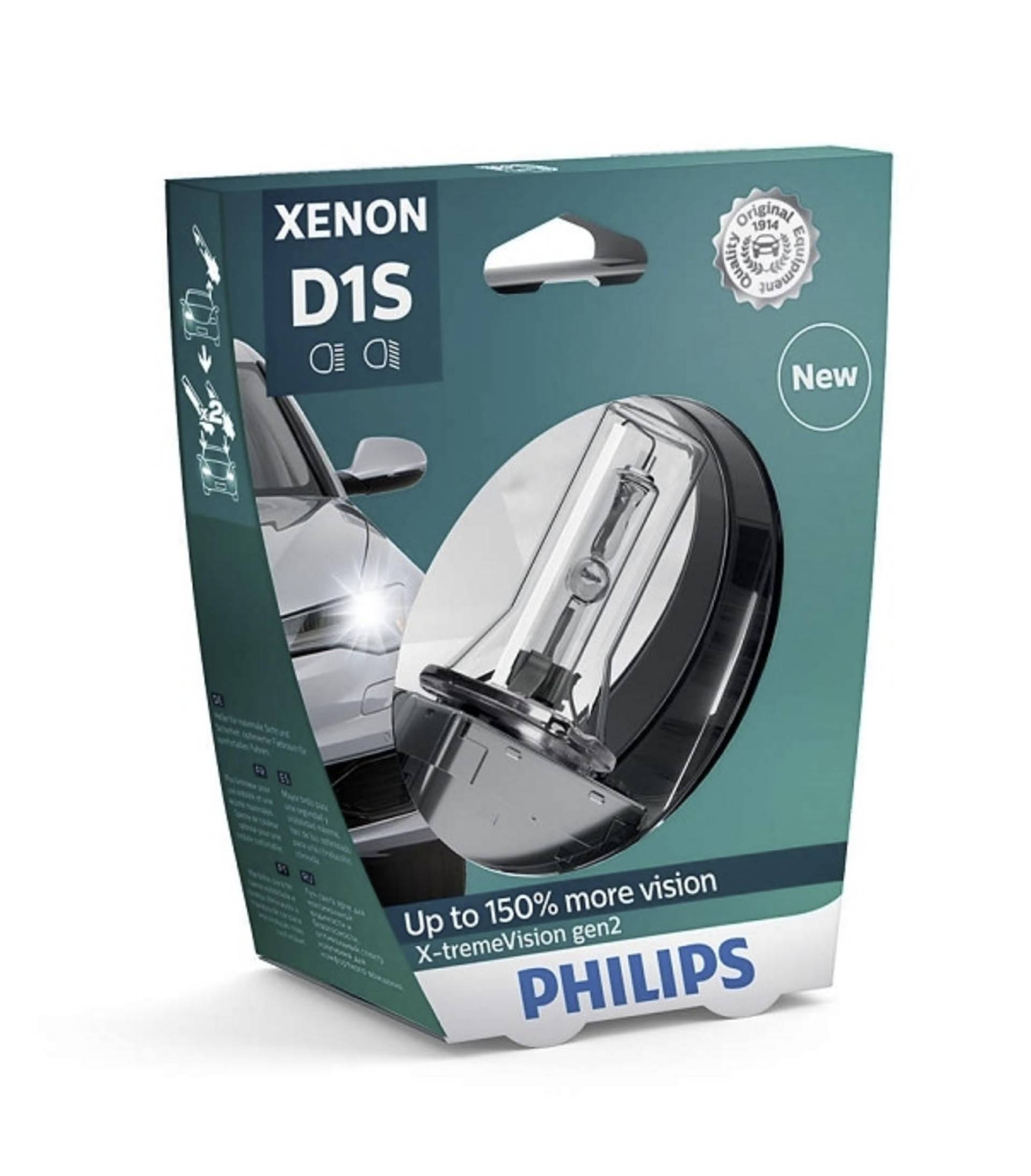 Philips 85415XV2S1 Xenon-Scheinwerferlampe X-tremeVision D1S Gen2, Einzelblister Philips 85415XV2S1 Xenon-Scheinwerferlampe X-tremeVision D1S Gen2, Einzelblister von Philips