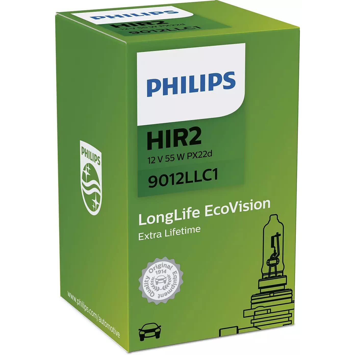 Philips HIR2 12V 55W PX22d LongerLife 3x life time 1st von Philips