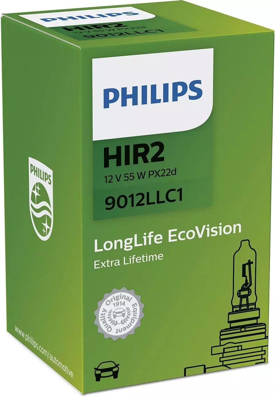 Philips HIR2 12V 55W PX22d LongerLife 3x life time 1st von Philips