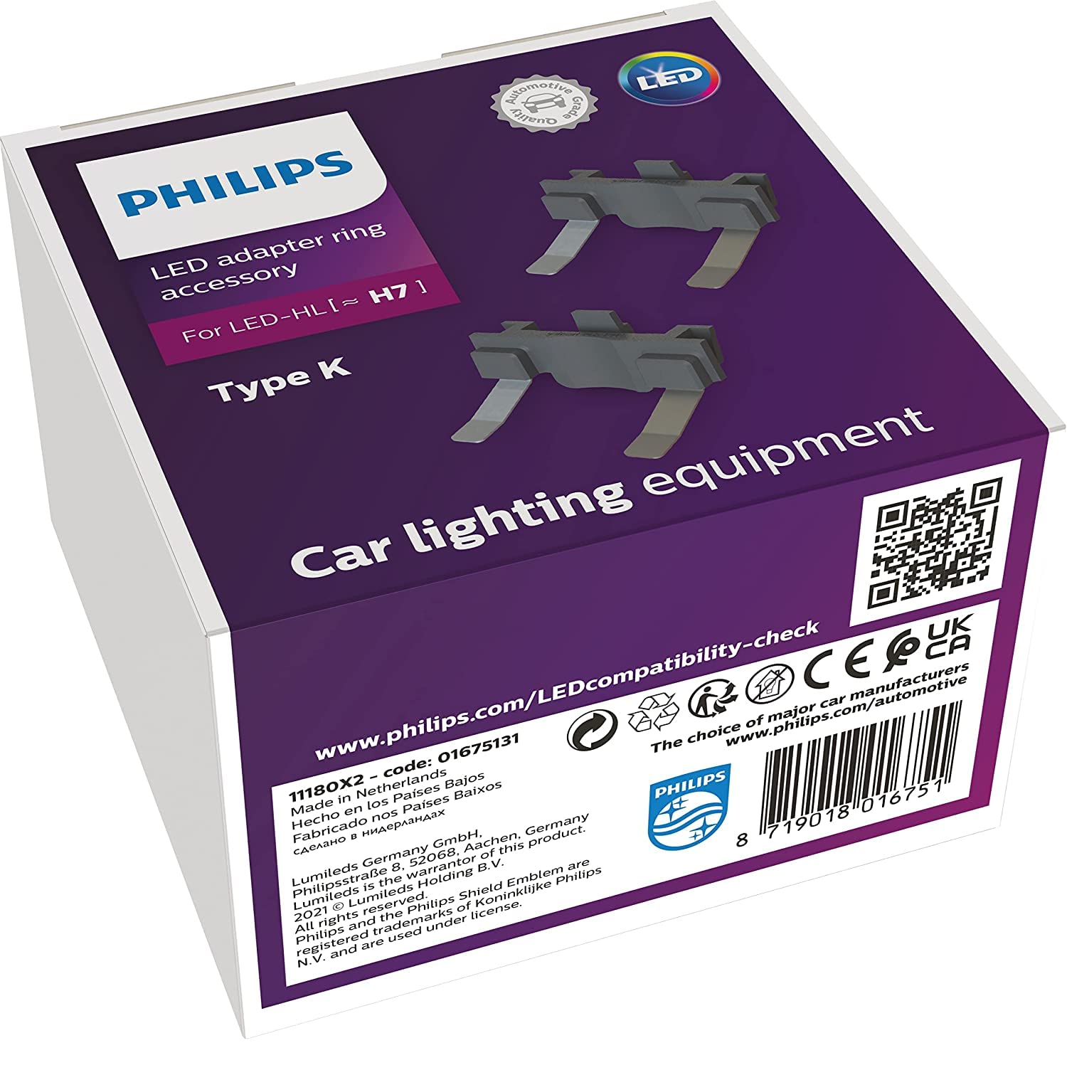 Philips Adapter-Ring H7-LED Typ K, Lampenhalterung Ultinon Pro6000 H7-LED Philips Adapter-Ring H7-LED Typ K, Lampenhalterung Ultinon Pro6000 H7-LED von Philips
