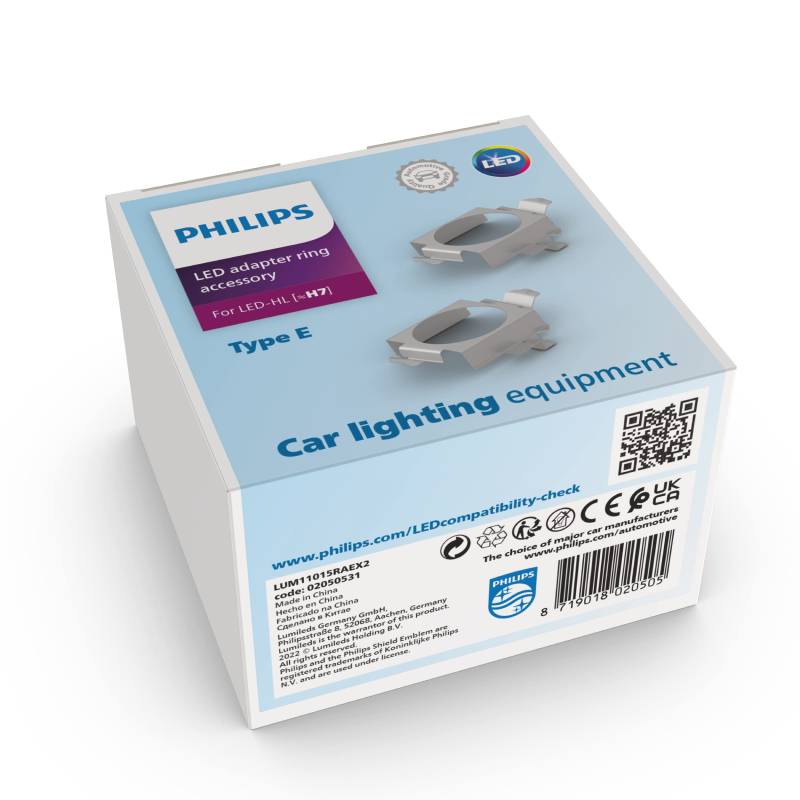 Philips Adapterringe Typ RAE für LED Scheinwerferlampen (H7) Ultinon Pro3021 von Philips automotive lighting