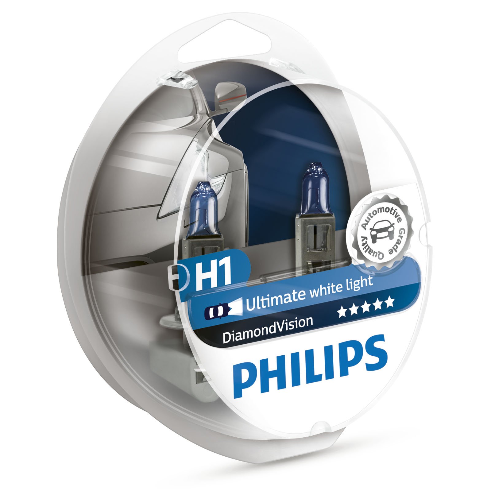 Philips 12258DV Diamond Vision 5000K H1 Auto-Scheinwerfer-Birnen (TwinPackvonBirnen), weiß von PHILIPS