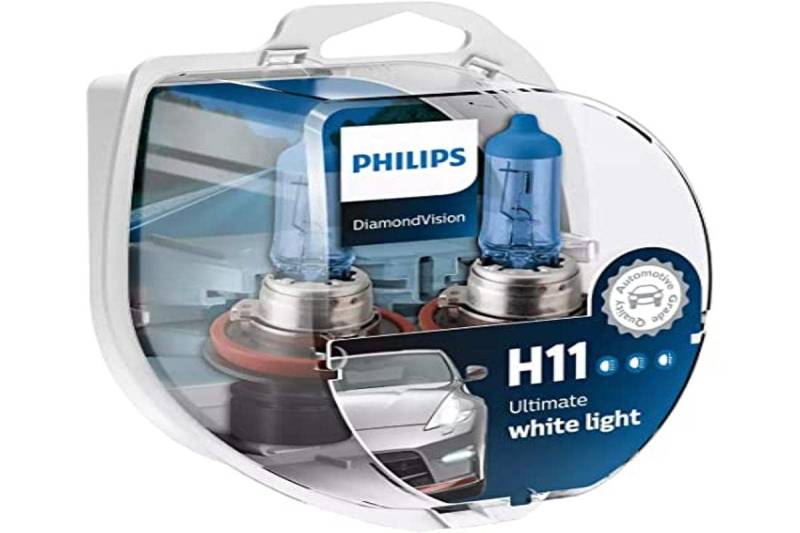 Philips Diamond Vision 5000K H11 Auto-Scheinwerfer-Birnen (Twin Pack von Birnen) von PHILIPS