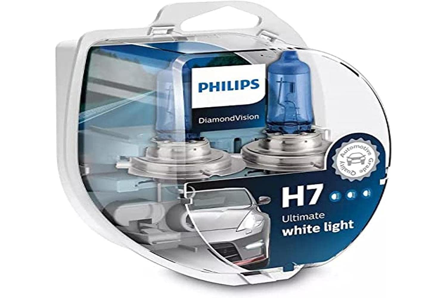 Philips Diamond Vision 5000K H7 Auto-Scheinwerfer-Birnen (Twin Pack) 12972DVS2 von PHILIPS
