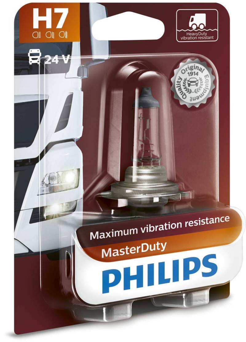 Philips MasterDuty 24V H7 Scheinwerferlampe, 0730107 von Philips automotive lighting