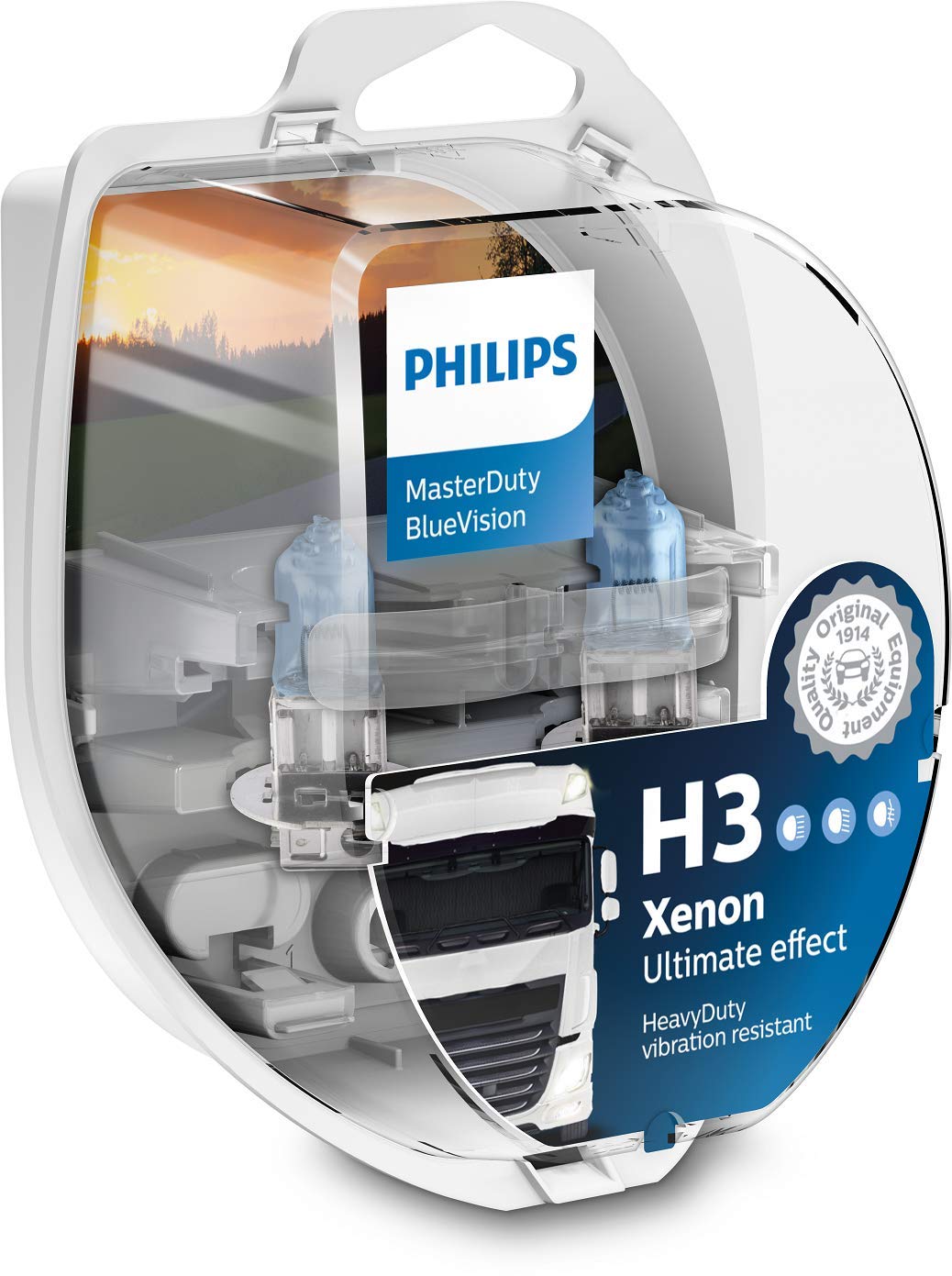 Philips automotive lighting MasterDuty BlueVision 24V H3 Scheinwerferlampe, 77486628 von Philips automotive lighting