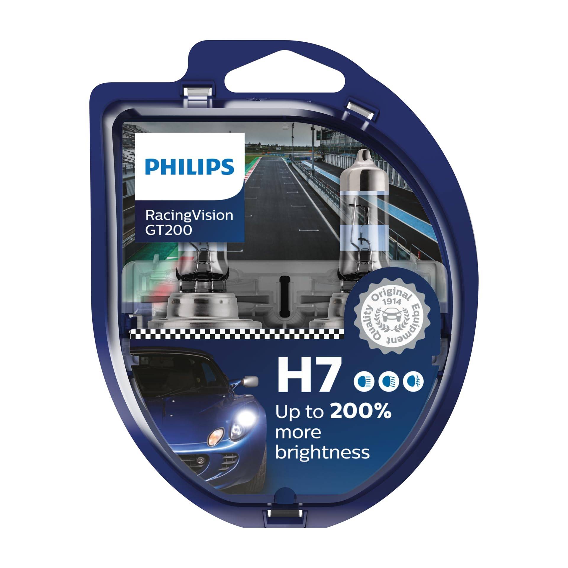 Philips RacingVision GT200 H7 Scheinwerferlampe +200% set Philips RacingVision GT200 H7 Scheinwerferlampe +200% set von Philips