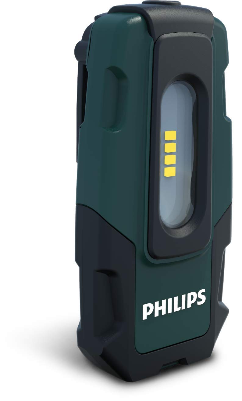 Philips EcoPro20 LED-Arbeitsleuchte, kompakte wiederaufladbare Werkstattlampe, Taschenlampe, 220lm, Powerbank Funktion von Philips