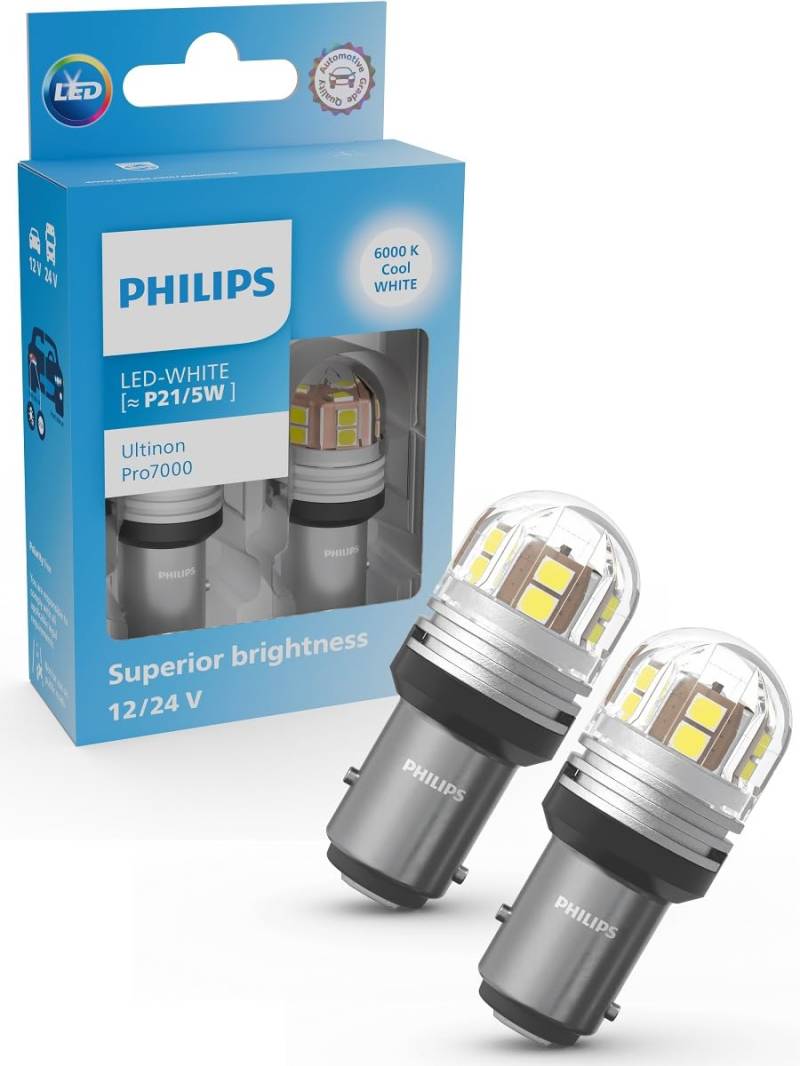 Philips Ultinon Pro7000 LED Auto Signalleuchte (P21/5W white) 12V/24V von Philips