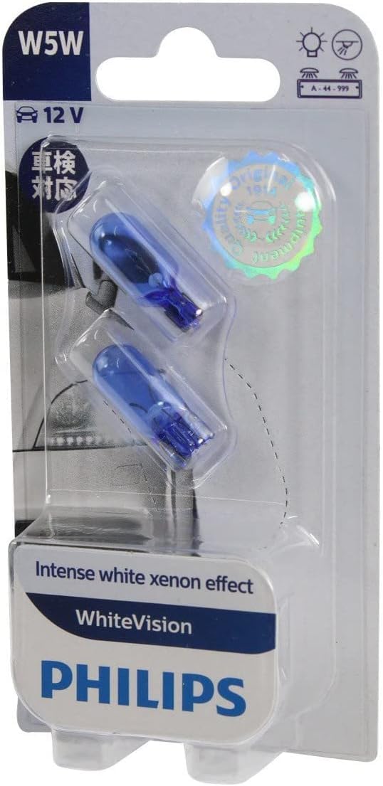 Philips WhiteVision Xenon-Effekt W5W Scheinwerferlampe 12961NBVB2, Doppelblister, Double blister von Philips