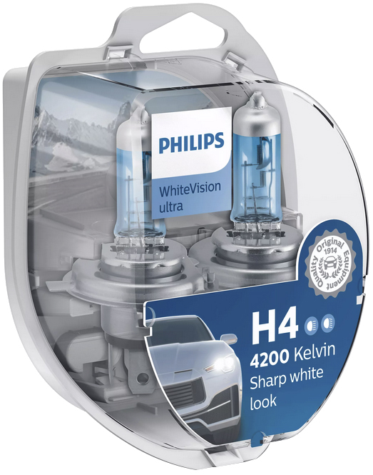 Philips WhiteVision ultra H4 Glühlampe, 2 Stück Philips WhiteVision ultra H4 Glühlampe, 2 Stück von Philips