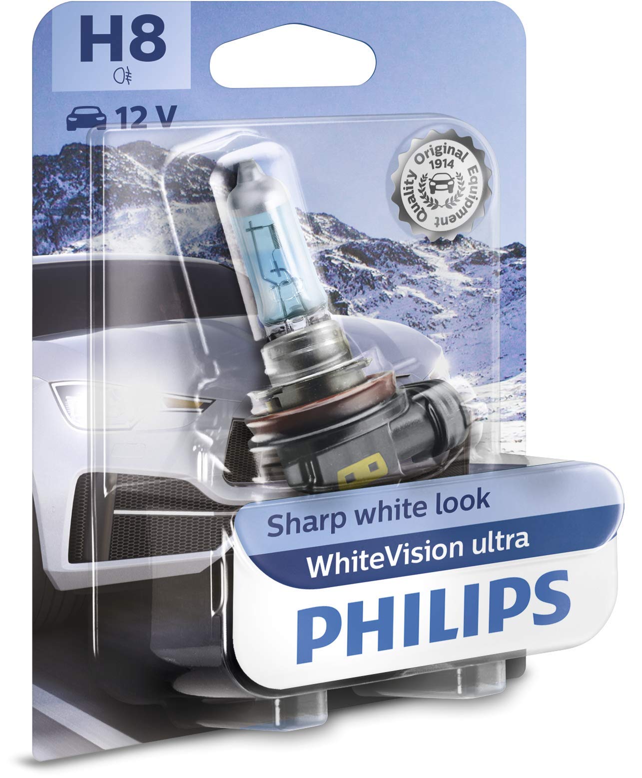 Philips WhiteVision ultra H8 Scheinwerferlampe, Einzelblister 12360WVUB1 Philips WhiteVision ultra H8 Scheinwerferlampe, Einzelblister 12360WVUB1 von Philips