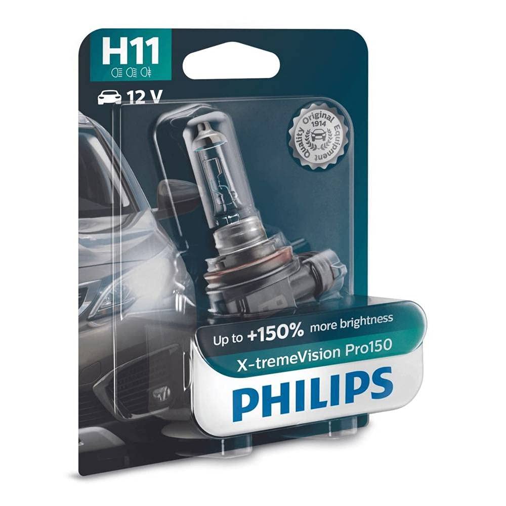 Philips automotive lighting Philips 12362XVPB1 Halogen Leuchtmittel X-tremeVision H11 55W - 12 V, Gelb, Single blister von Philips automotive lighting