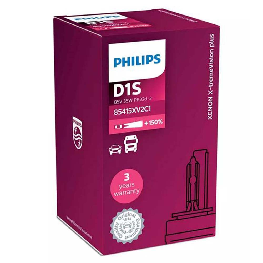 D1S 35W PK32d2 Xtreme Vision 150% Xenon 1st. Philips 85415XVC1 weiß von Philips