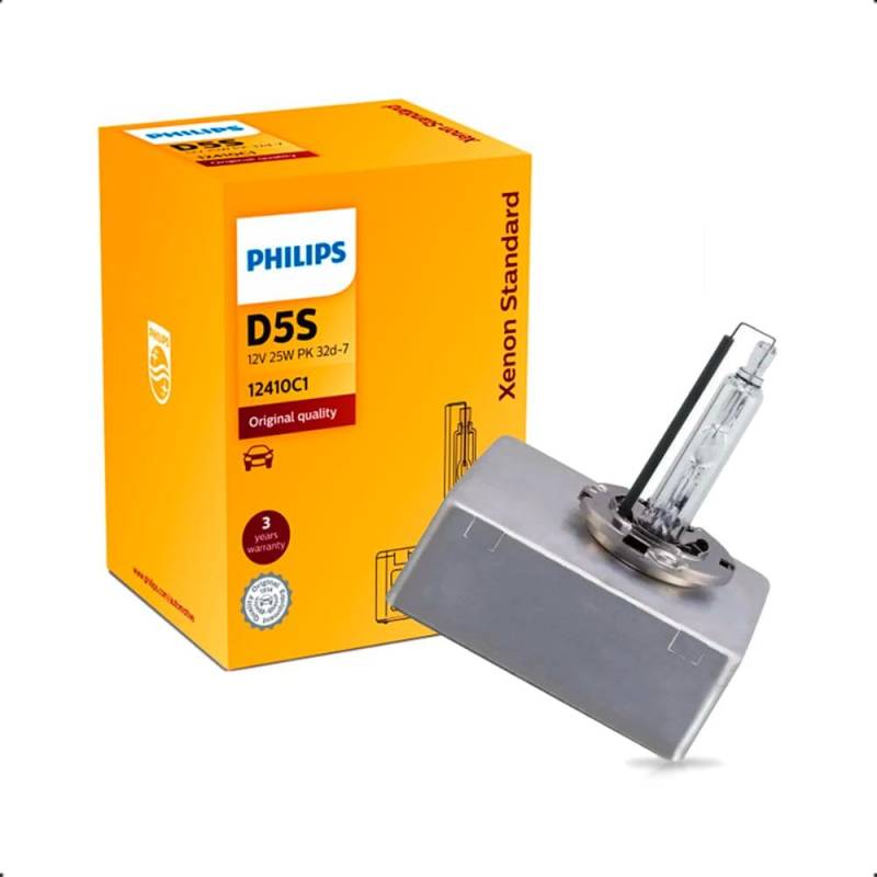 Philips 12410C1 Xenon Standard 12410 C1 D5S 25 W Xenon pk32d-7 Leuchtmittel für Auto, 1 Stück von Philips