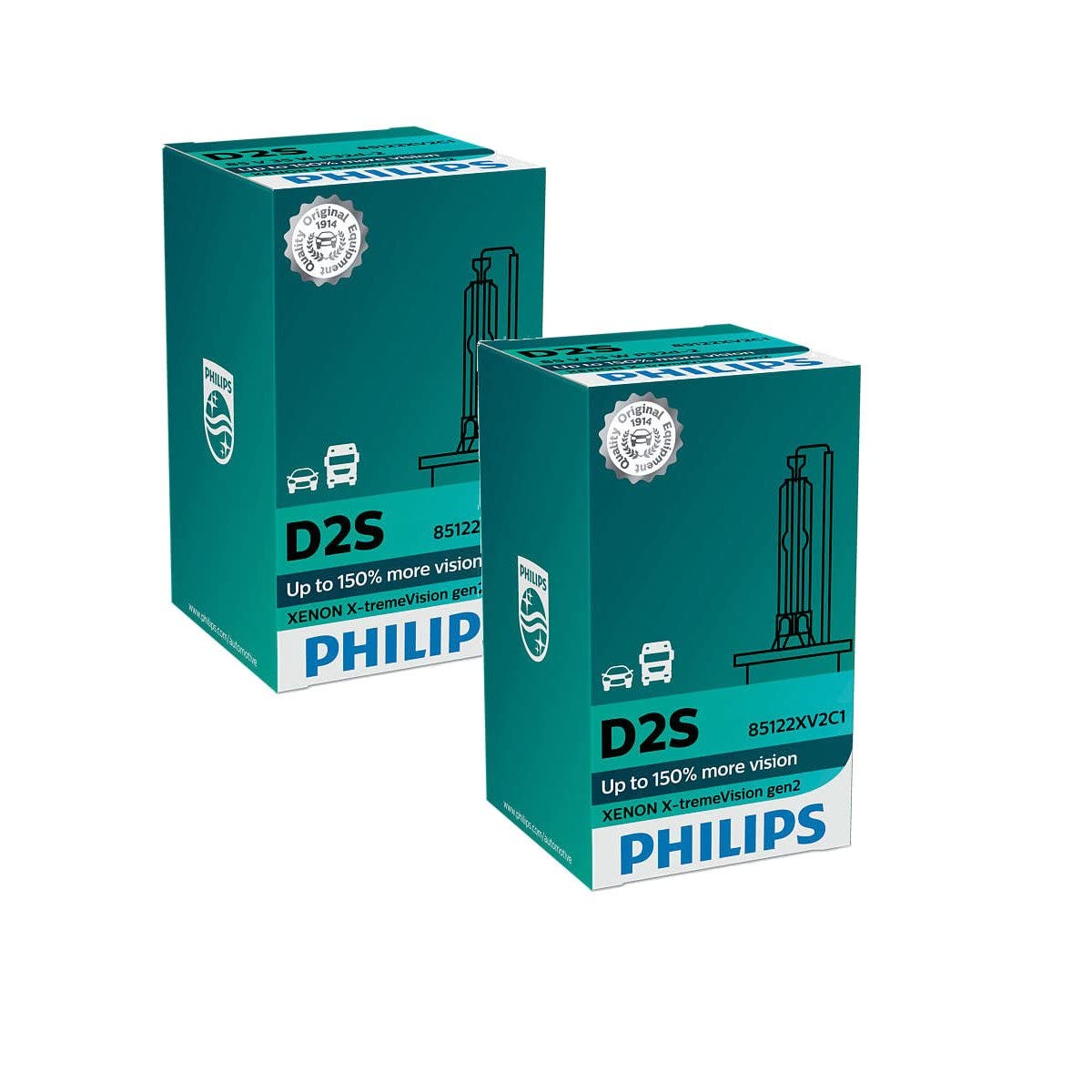 Philips Xenon X-Tremevision Gen2 Glühbirne Fernlicht D2S 85V 35W P32S-2 von Philips