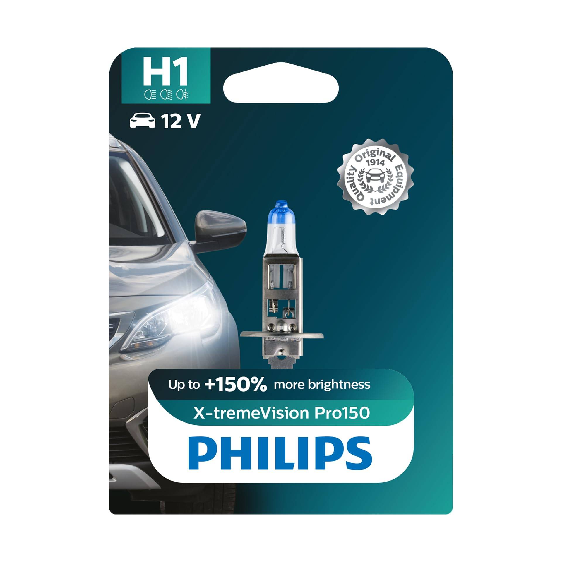 Philips automotive lighting X-tremeVision Pro150 H1 Scheinwerferlampe +150%, Einzelblister von Philips automotive lighting