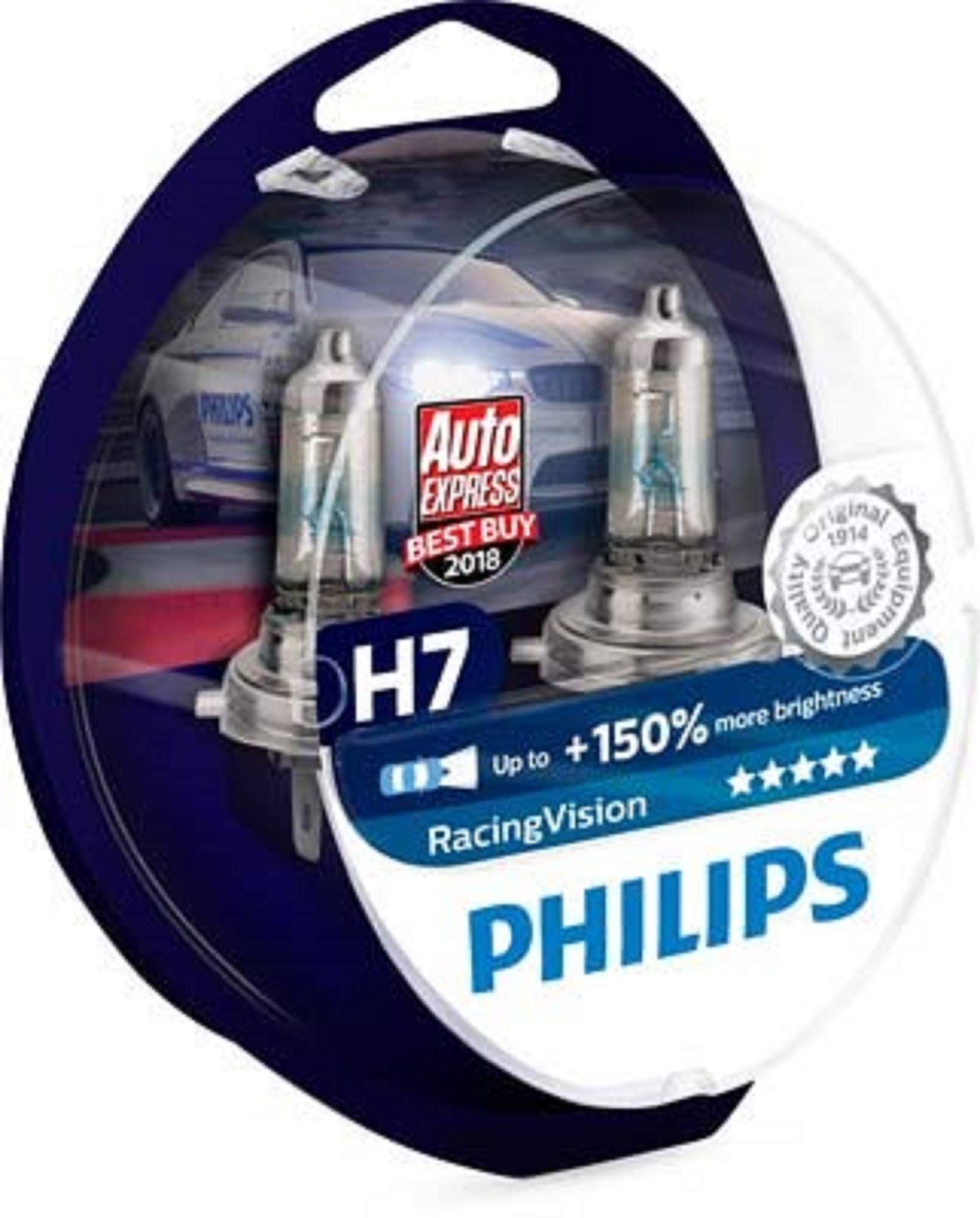 Philips racingvision H7 Lampen Scheinwerfer 12972rvs2 Xtreme Vision Upgrade, 2er Pack von PHILIPS
