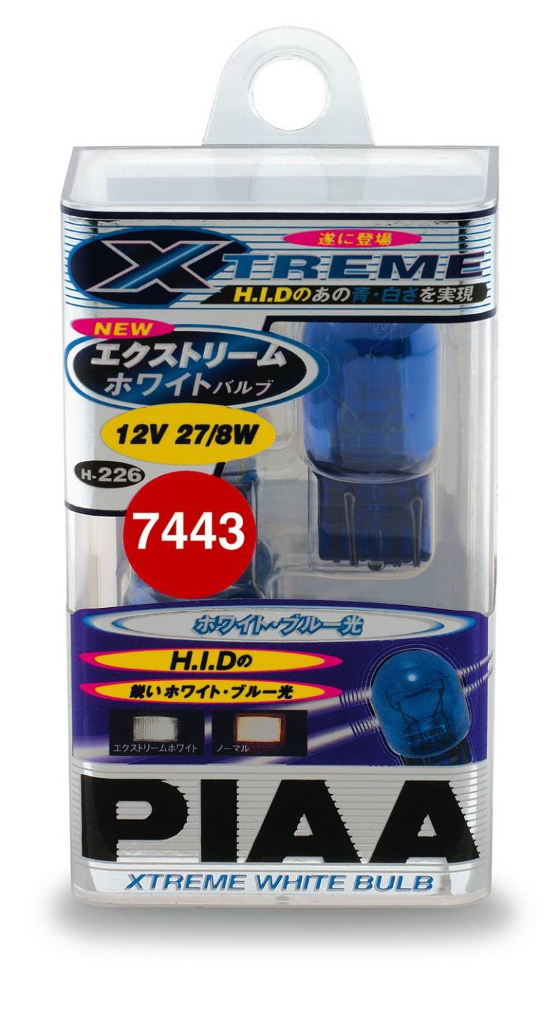 PIAA H226 Xtreme Plus Lampe T20 Doppelklicken 580 Grob Capless 27/8W, Weiß von Piaa