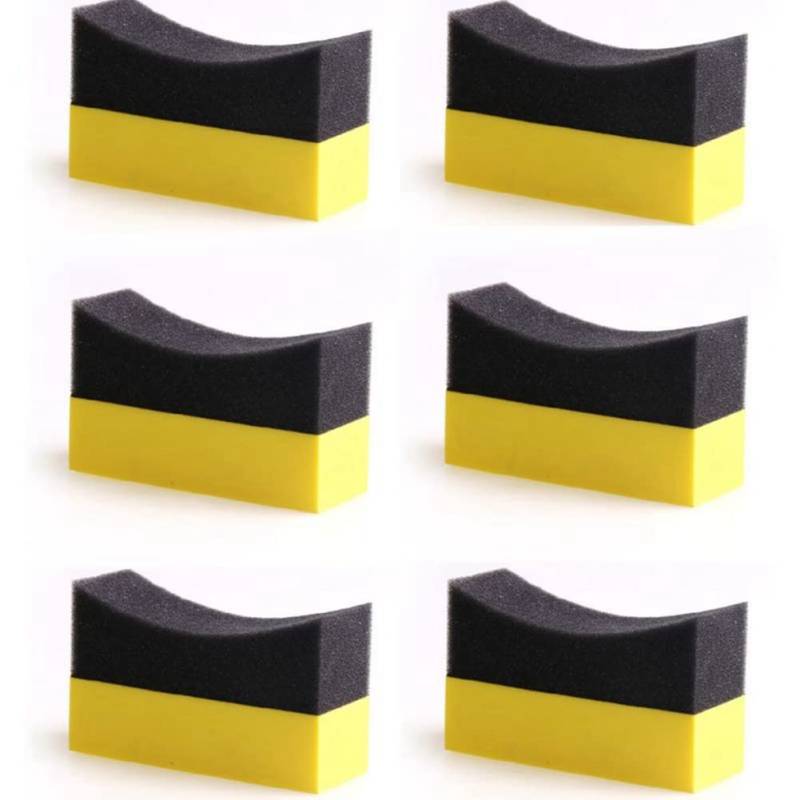 Piarktoy 6 StüCk Reifen Kontur Applikator Pads, Glanz, Glanz, Farbe, Polieren Schwamm, Wachs von Piarktoy