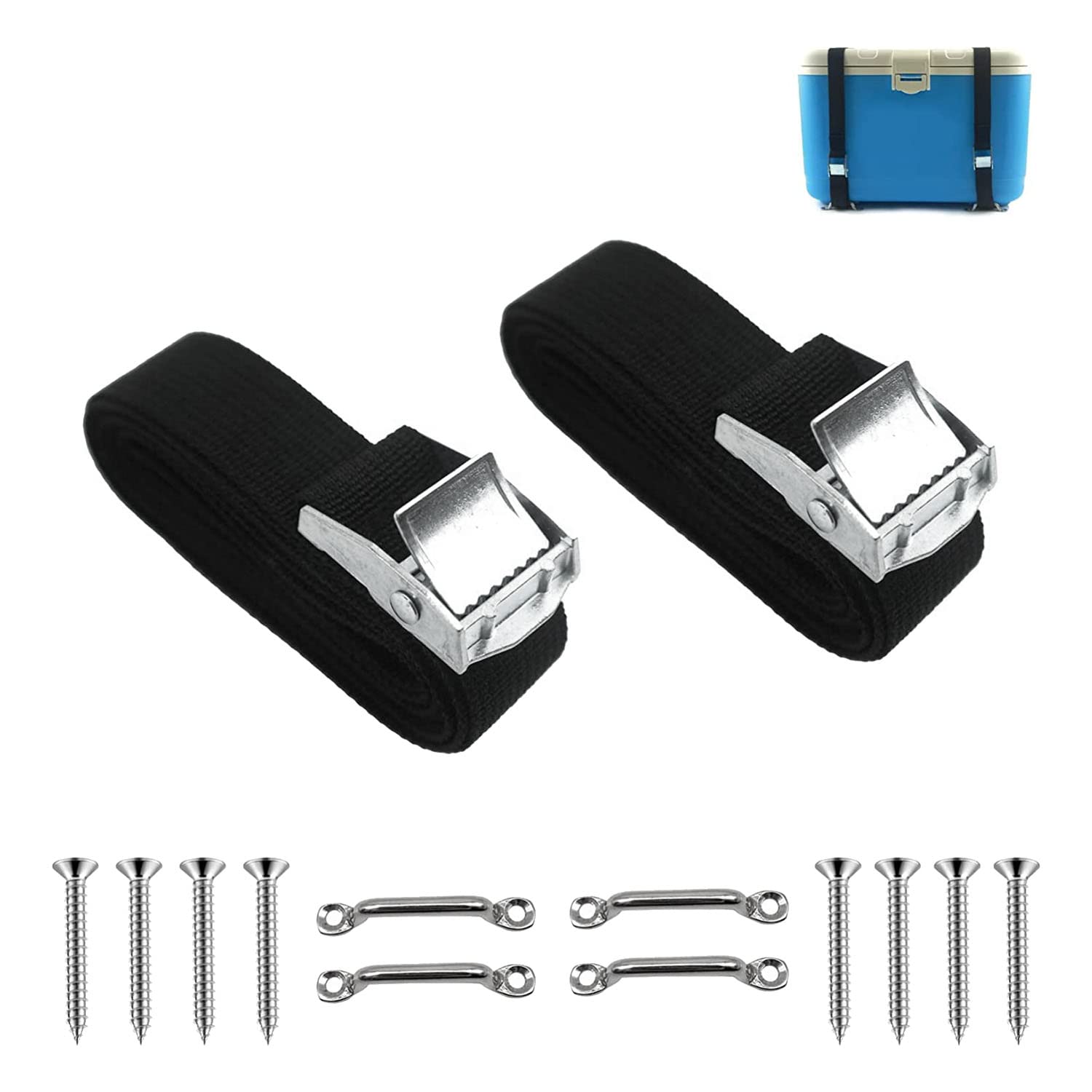Piarktoy Batterie-Haltegurte Batterie-Haltegurte Kit Gurte mit Edelstahl-Nockenschnallenriemen Batteriekastenriemen Piarktoy Batterie-Haltegurte Batterie-Haltegurte Kit Gurte mit Edelstahl-Nockenschnallenriemen Batteriekastenriemen von Piarktoy